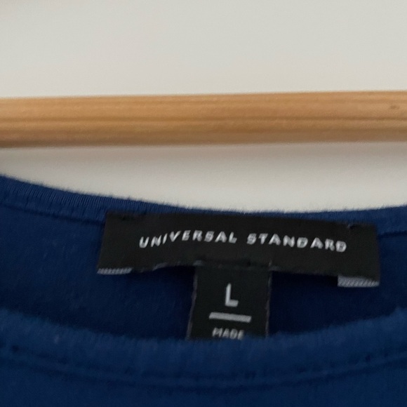 Universal Standard Liquid Jersey Crew Neck Genevette Top True Blue - Picture 8 of 9